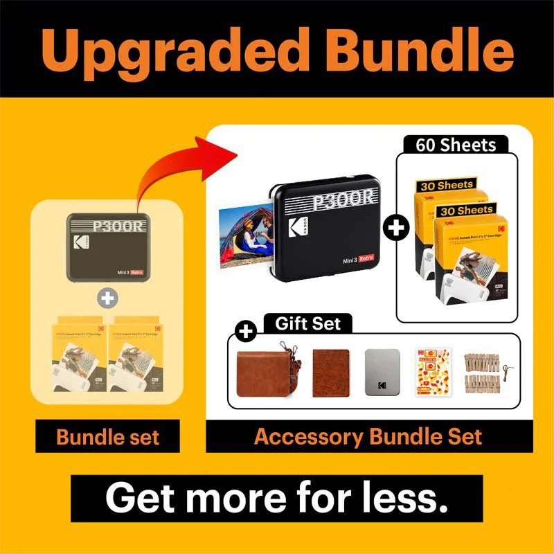 Kodak Instant Mini 3 Retro Cartridge + Accessories Bundle - White - Image 6