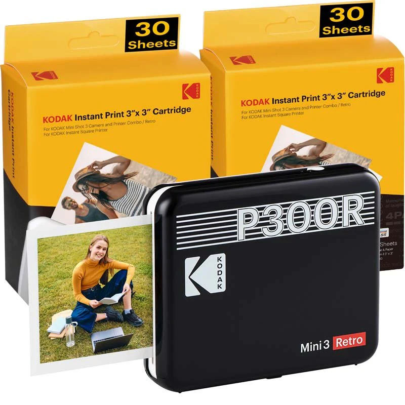 Kodak Instant Mini 3 Retro Cartridge Bundle - Black - Image 2