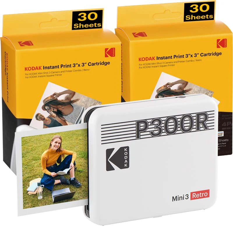 Kodak Instant Mini 3 Retro Cartridge Bundle -  White - Image 2