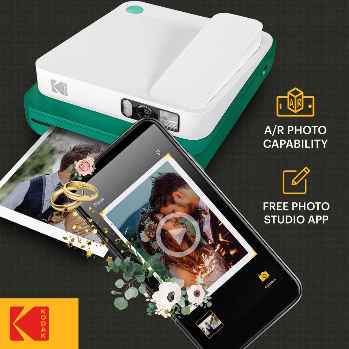 Kodak Smile Classic Instant Print Digital Camera (Green) - Image 3