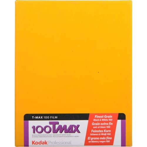 Kodak T-Max 100 B&W Negative Sheet Film (4 x 5", 10 Sheets)