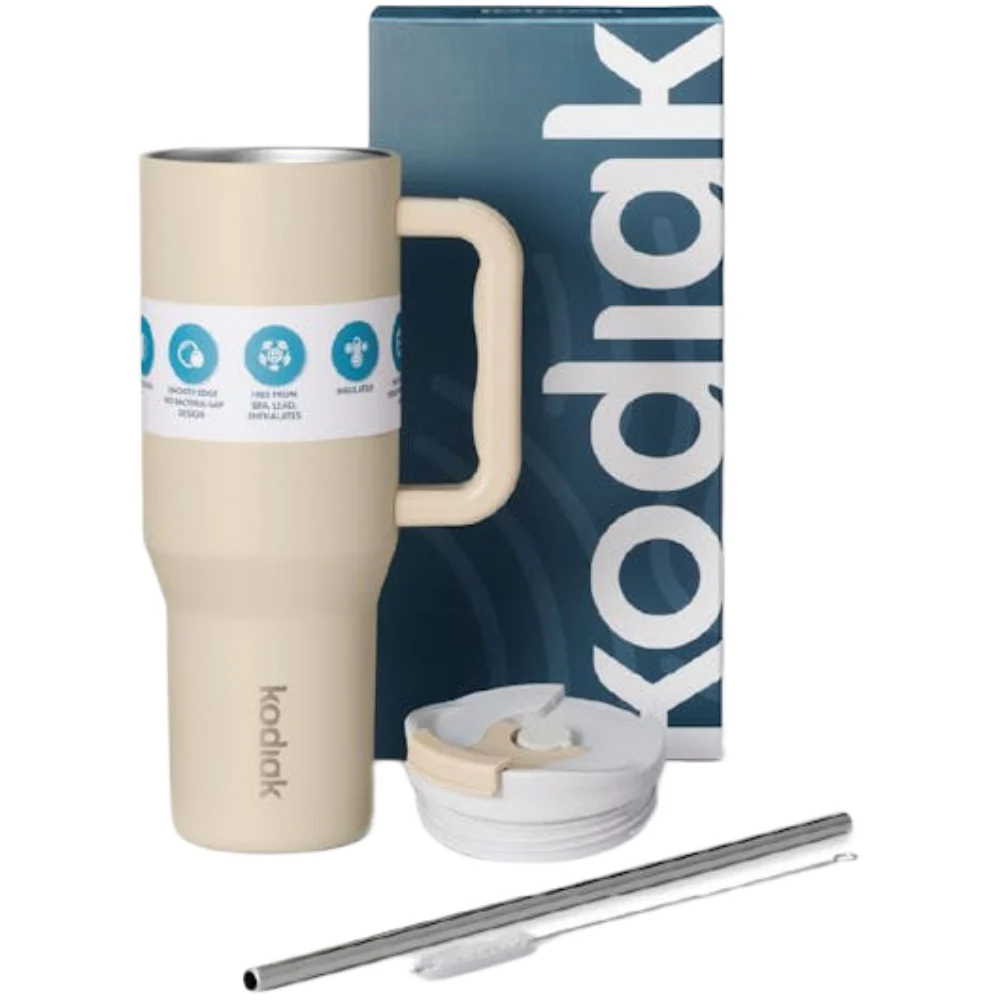 Kodiak Chug Mug Insulated with Handle (1182ml) with Flip and Straw Lid - Image 4