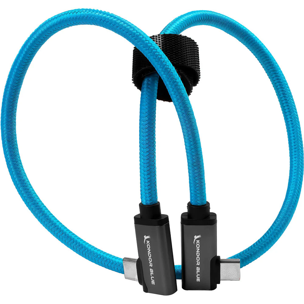 Kondor Blue 20" Dual Right-Angle USB-C Cable - Image 2