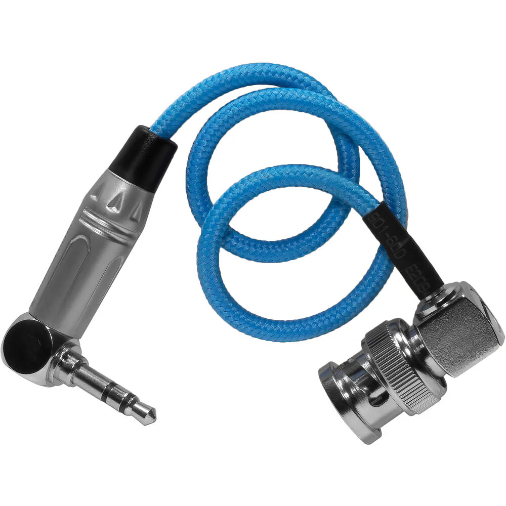 Kondor Blue BNC to 3.5mm Right-Angle Timecode Cable for Broadcast Cameras (10") - Image 3