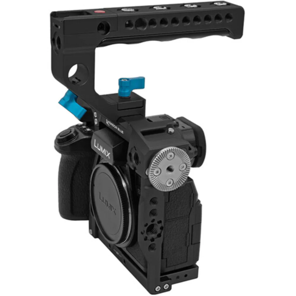 Kondor Blue Camera Cage with Top Handle for Panasonic Lumix S5II/X - Image 3