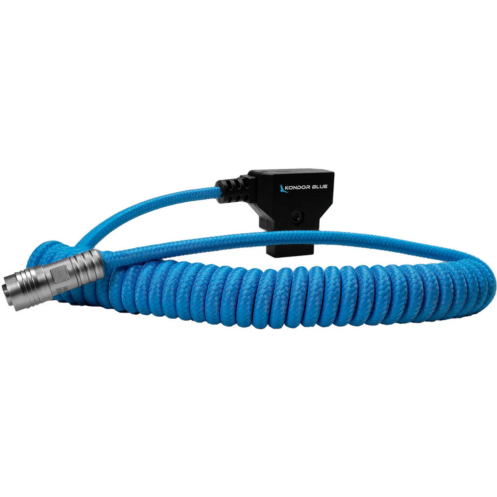Kondor Blue Coiled D-Tap to 4-Pin Cable for Select PORTKEYS Monitors (12 to 24") - Image 2
