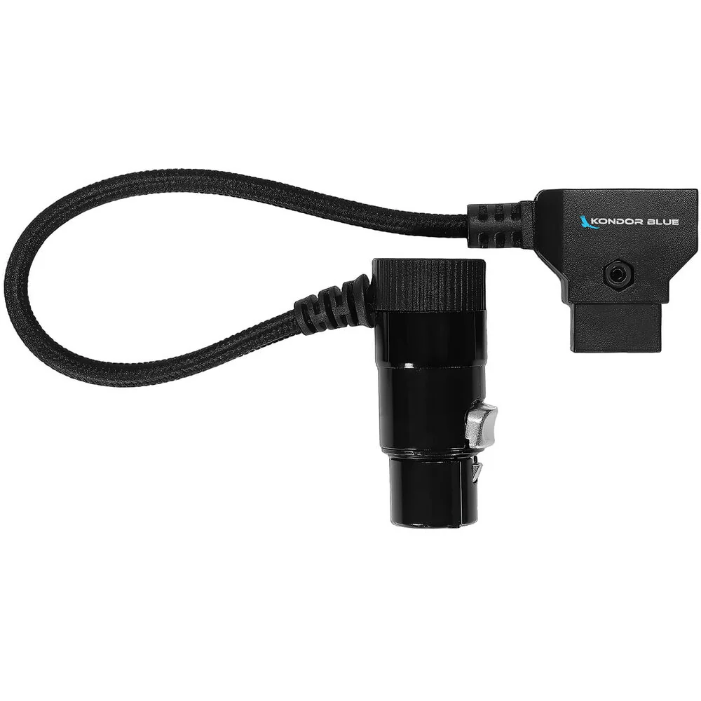 Kondor Blue D-Tap to 4 Pin XLR Female Right Angle Power Cable Sony Venice/Burano/C400 (6in Straight) - Image 2