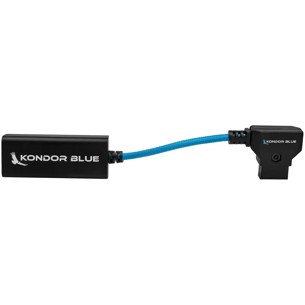 Kondor Blue D-Tap to Female USB-C PD 2-Way Battery Charging Power Cable (Kondor Blue, 6") - Image 2
