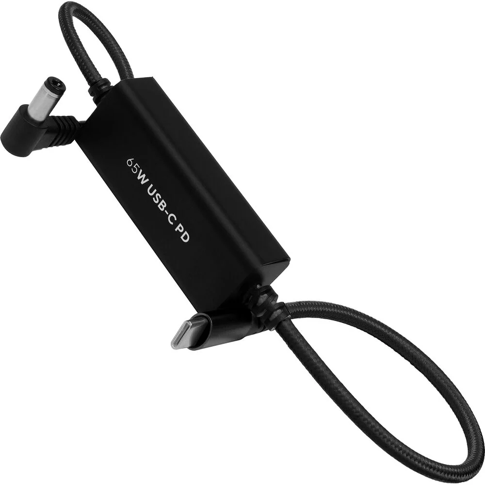 Kondor Blue DC to USB-C Power Delivery Cable for Canon R5 C/Sony FX3 (Raven Black, 16") - Image 2