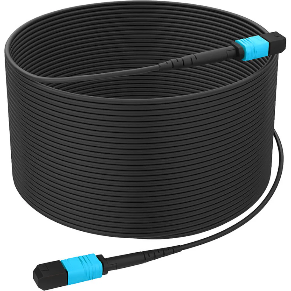 Kondor Blue Fletch Fiber Armored Cable OM3 MPO (300 Feet)