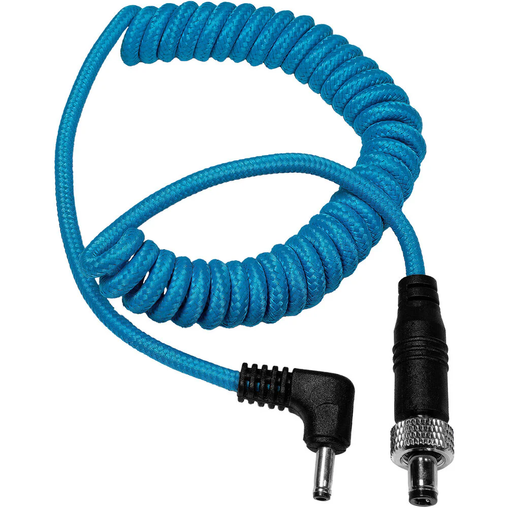 Kondor Blue Locking DC 2.1mm to Right-Angle DC 1.35mm Coiled Cable - Image 3