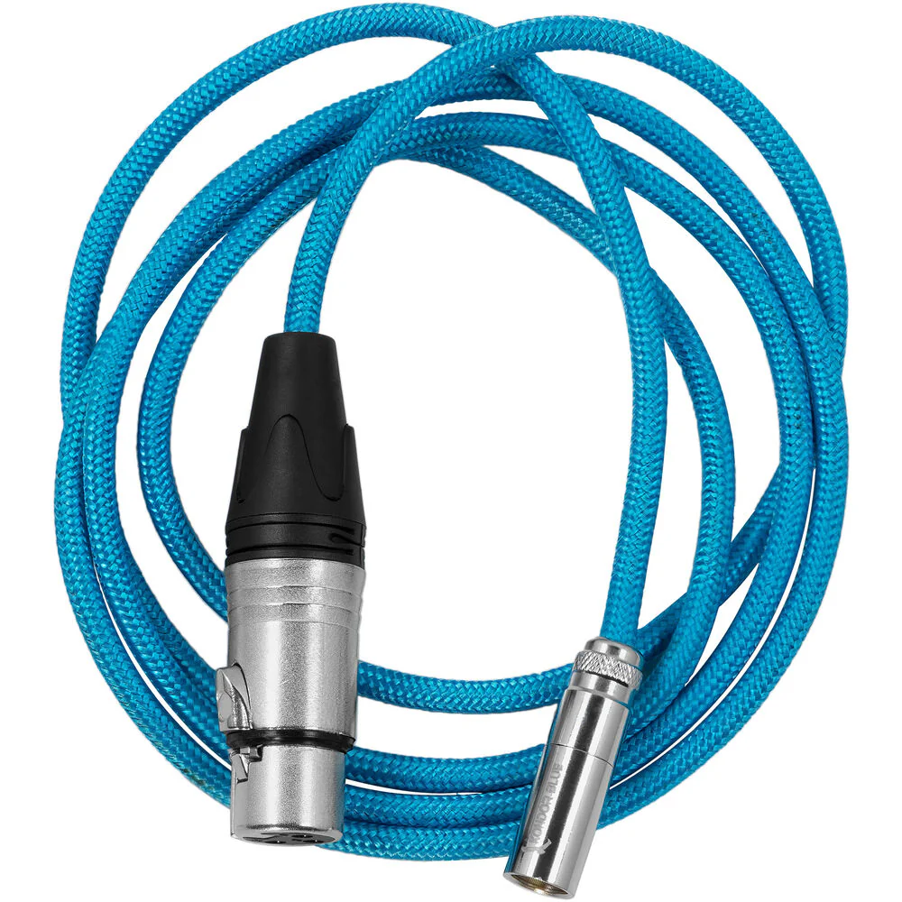 Kondor Blue Mini-XLR Male to XLR Female Audio Cable for Canon C70 & BMPCC 6K/4K (Blue, 3') - Image 3