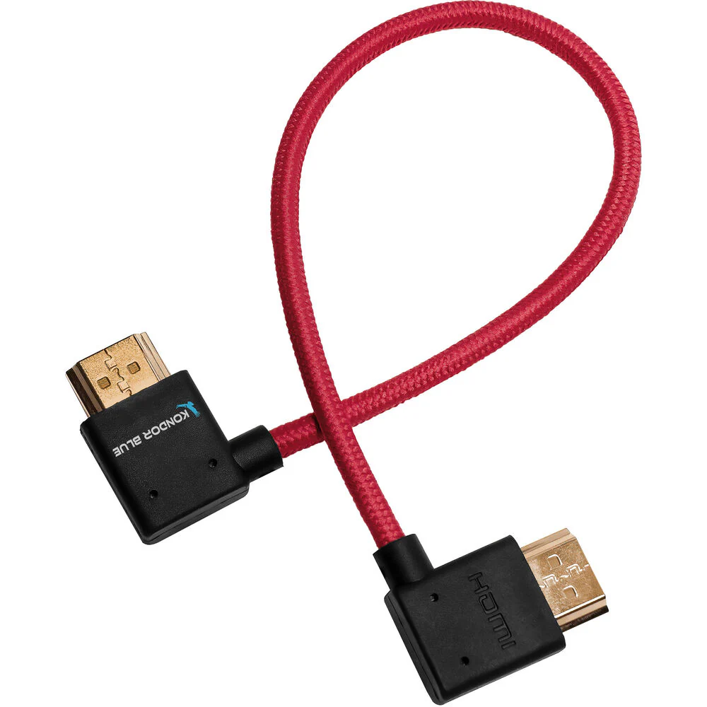 Kondor Blue Right-Angle to Left-Angle High-Speed HDMI Cable (12") - Image 2