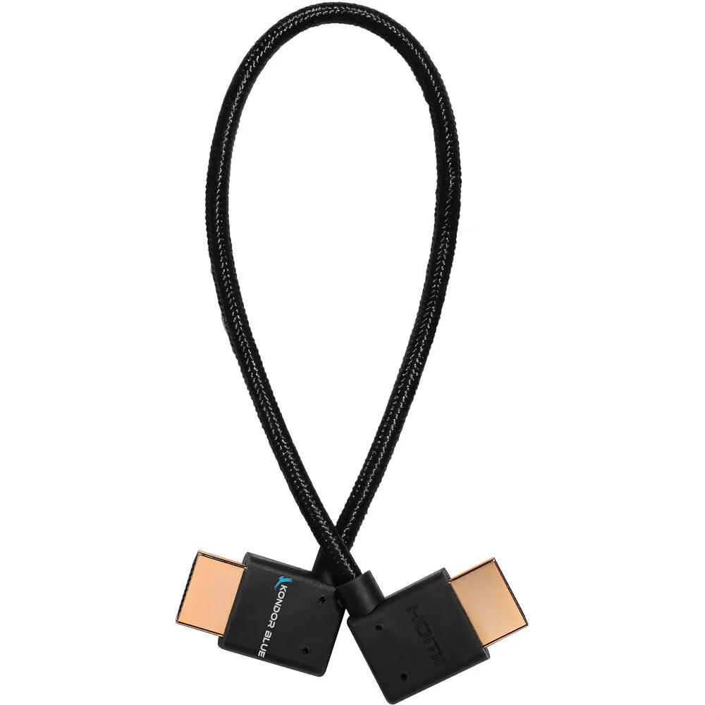 Kondor Blue Right-Angle to Left-Angle High-Speed HDMI Cable (12") - Image 8