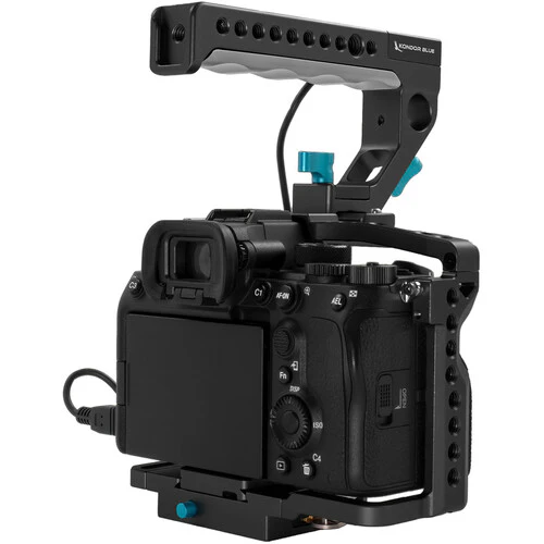 Kondor Blue SONY A7SIII Cage with Start-Stop Trigger Top Handle for A7 Series Cameras (Black) - Image 7