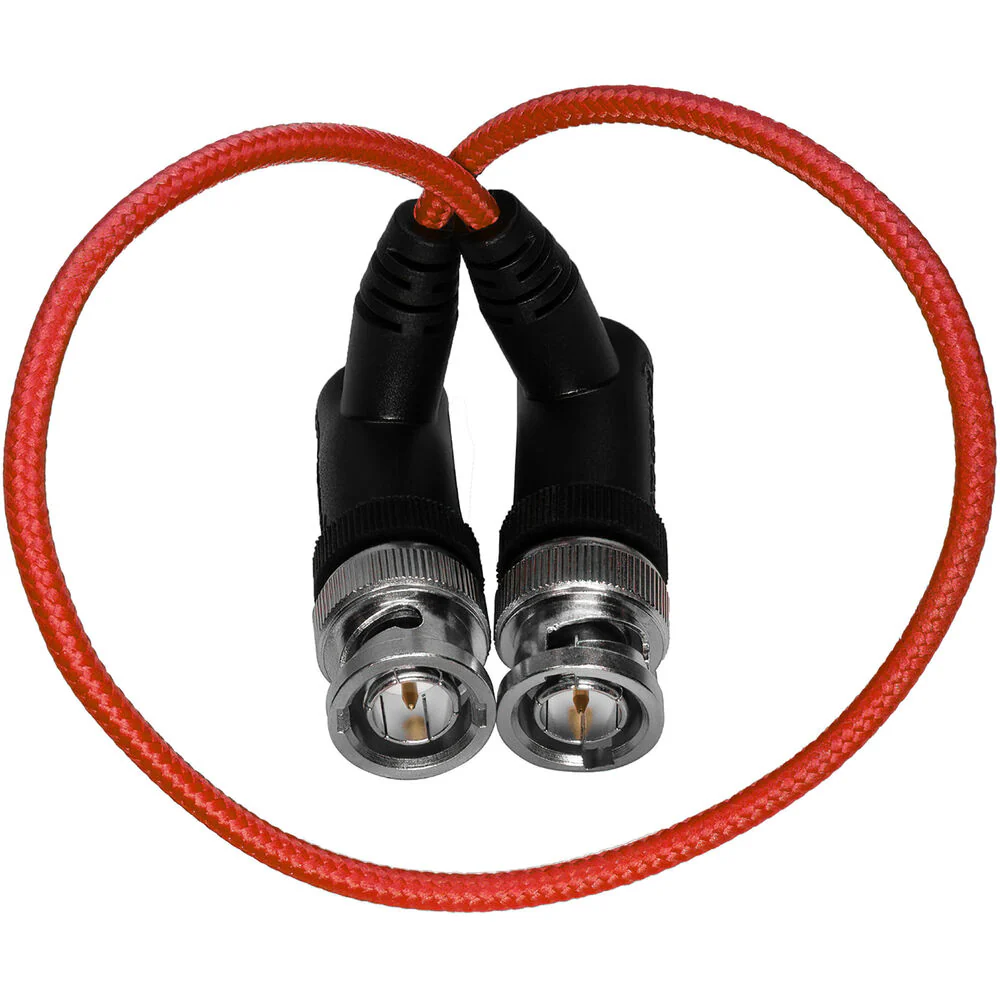 Kondor Blue Ultra Thin 3G SDI Video Cable Right Angle BNC (12") (Cardinal Red)