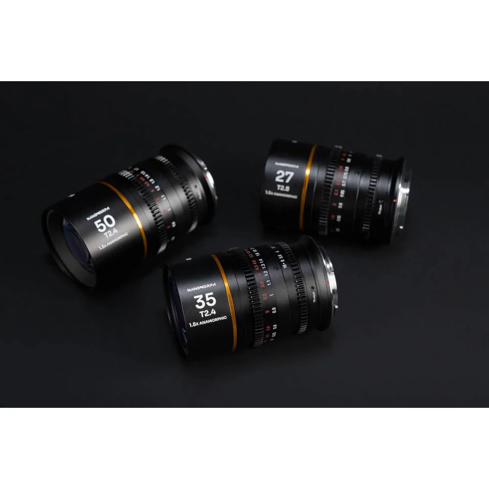 Laowa Nanomorph S35 Prime 3-Lens Bundle (27mm, 35mm, 50mm) (Amber) - Image 3