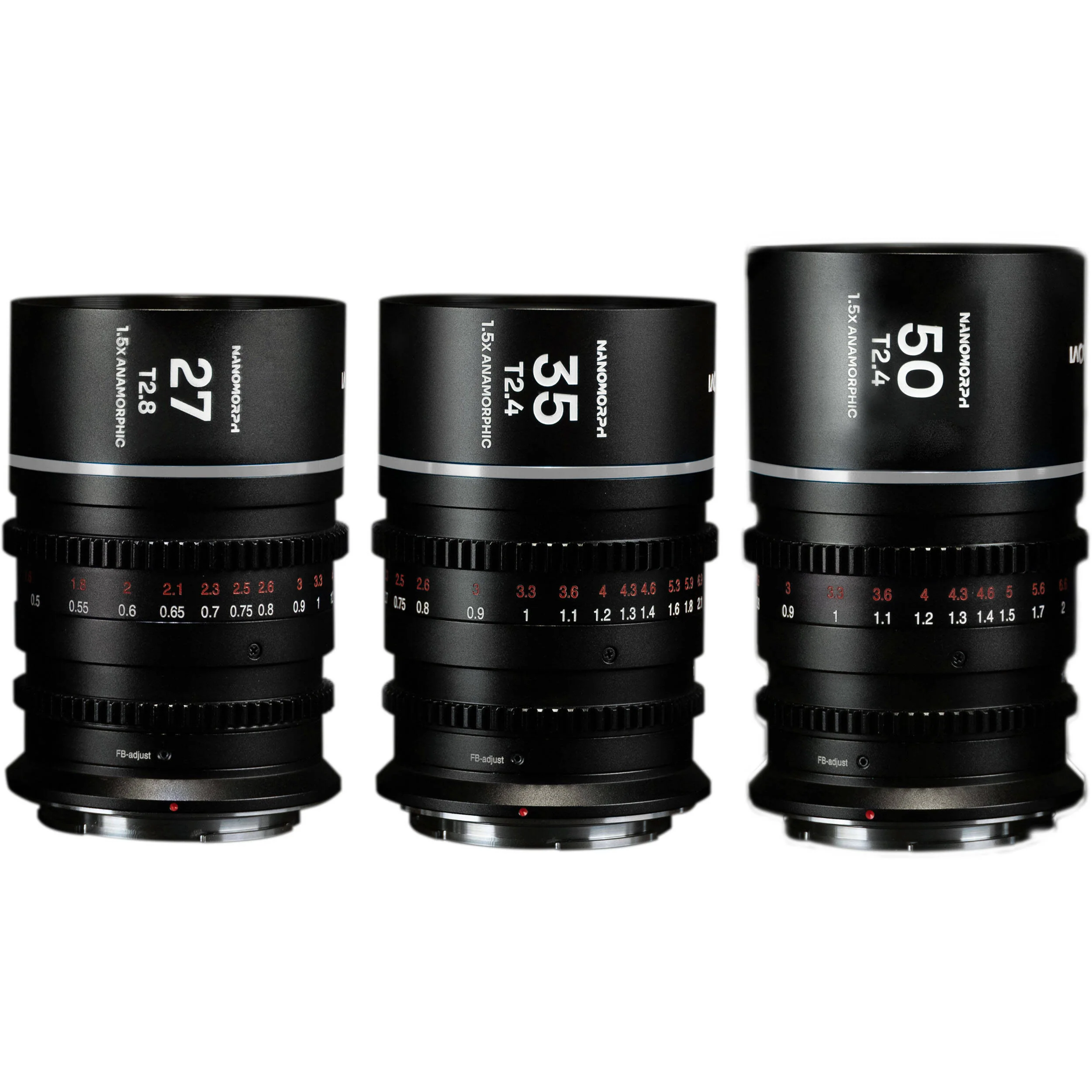 Laowa Nanomorph S35 Prime 3-Lens Bundle
(27mm, 35mm, 50mm) (Silver) - (Cine) Arri PL (Default) + EF