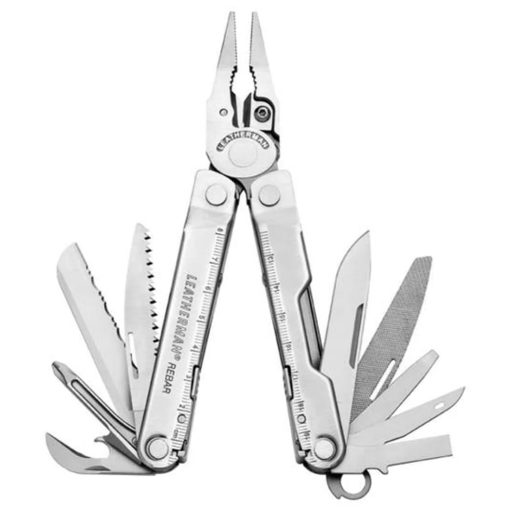 Leatherman Rebar Lightweight Multi-Tool 420HC S/S Blades with Nylon Sheath - Silver Peg