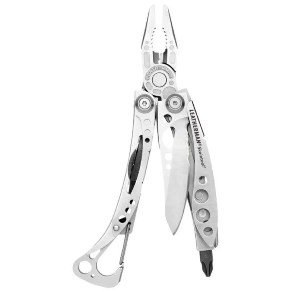 Leatherman Skeletool Lightweight Multi-Tool with Clip 420HC S/S Combo Blade - Silver - Peg