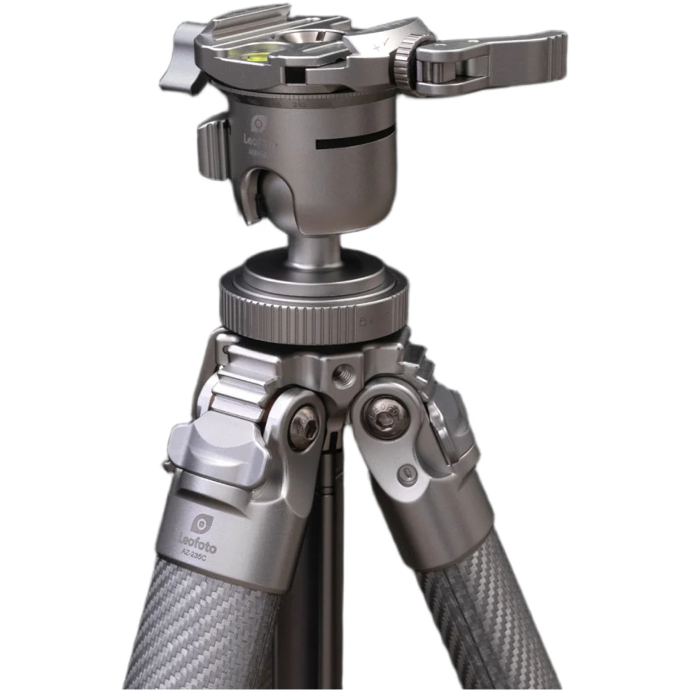 Leofoto AZ-235C Carbon Fibre Travel Tripod + MBH-30 Inverted Ball Head - Silver - Image 7