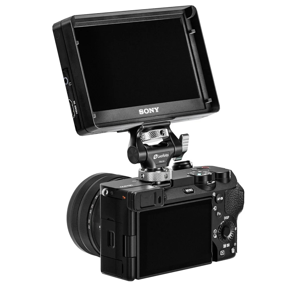Leofoto FM-04 Monitor Mount with Cold Shoe Mount - Image 2