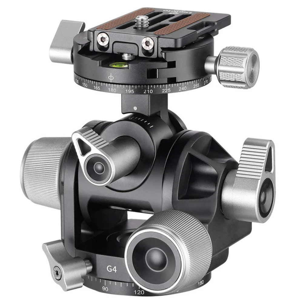 Leofoto G4 60mm 3-Axis Geared Head with NP-60 Plate - Image 2