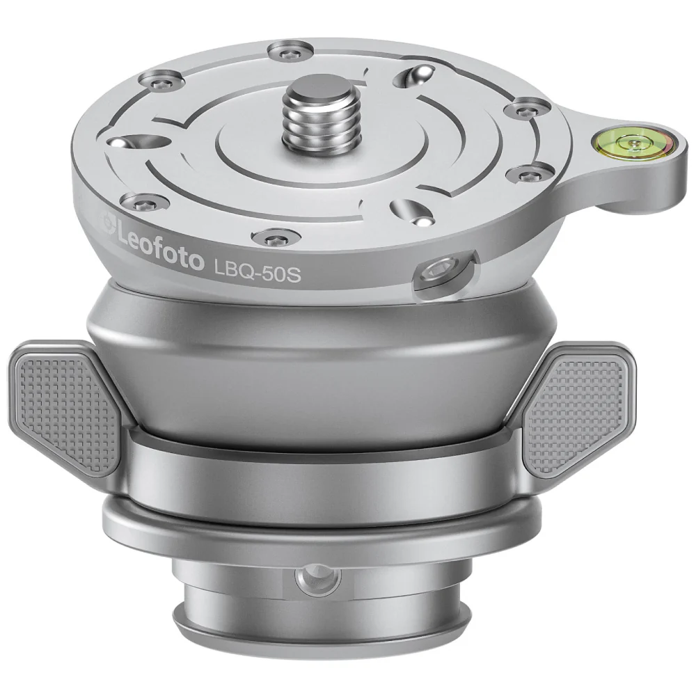 Leofoto LBQ-50S Silver 55mm Levelling Base for LQ-284 and LG-284 Tripods