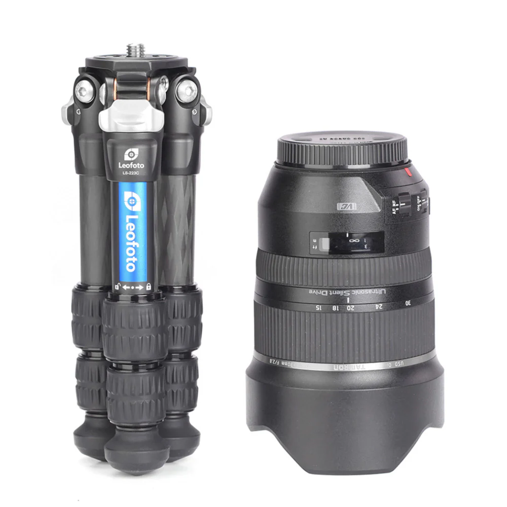 Leofoto LS-223C Ranger Series 3 Section Carbon Fibre Tripod with LH-25LR Ball Head - Image 4
