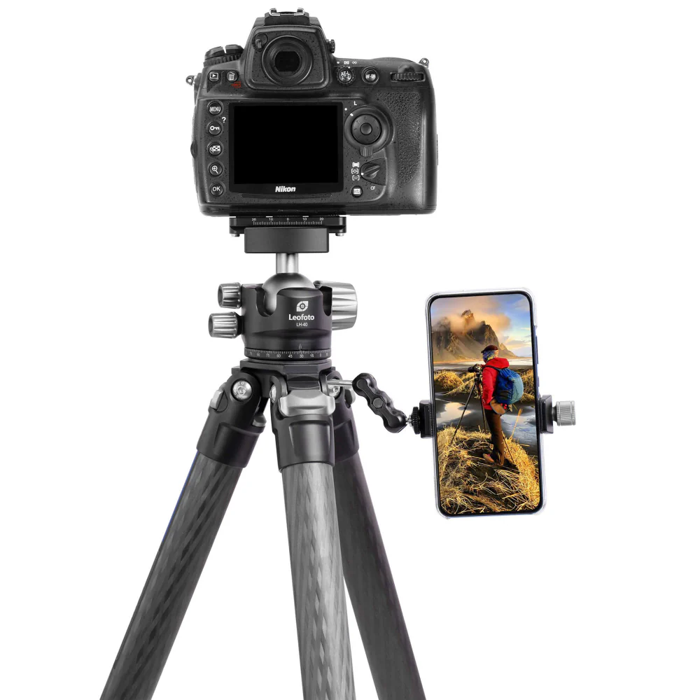 Leofoto LS-324C Ranger Series 4 Section Carbon Fibre Tripod with LH-40LR Ball Head - Image 2