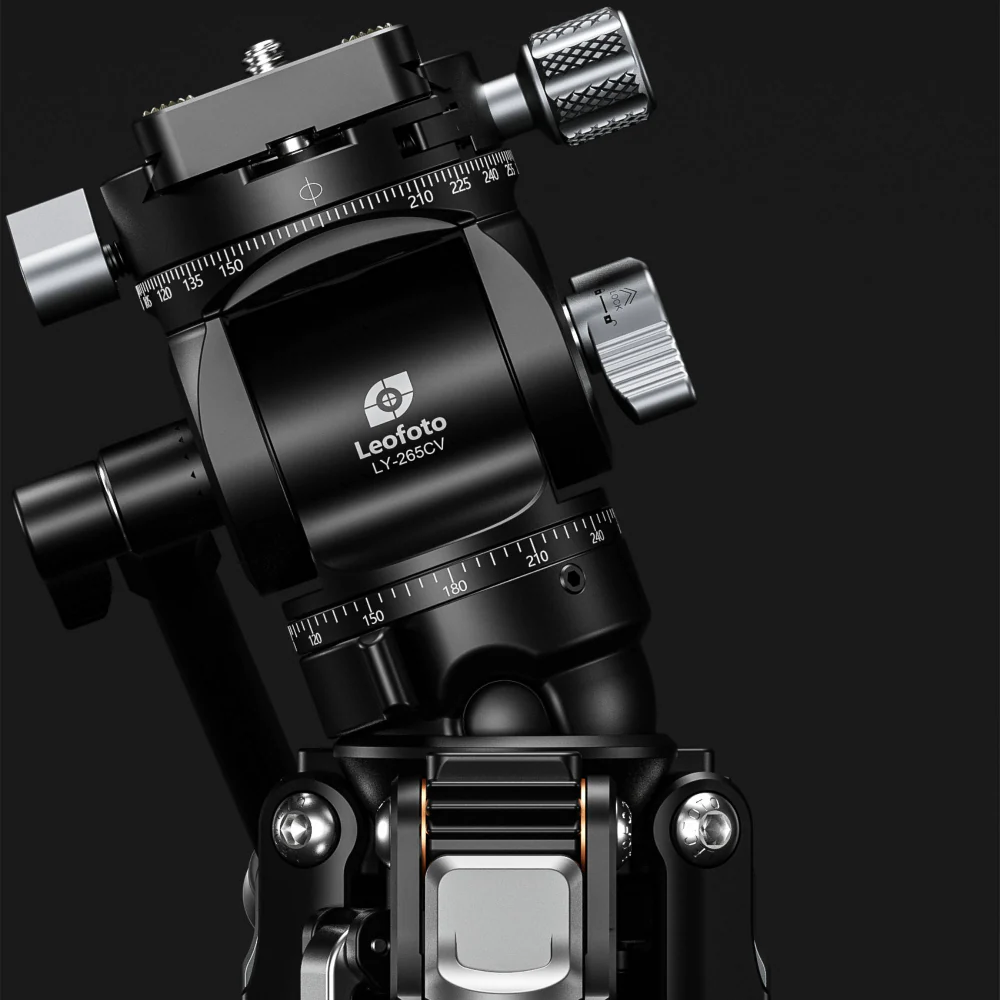 Leofoto LY-265CV Mr.Y Series Carbon Fibre Tripod with Inverted Ball Head + Video Head - Image 12