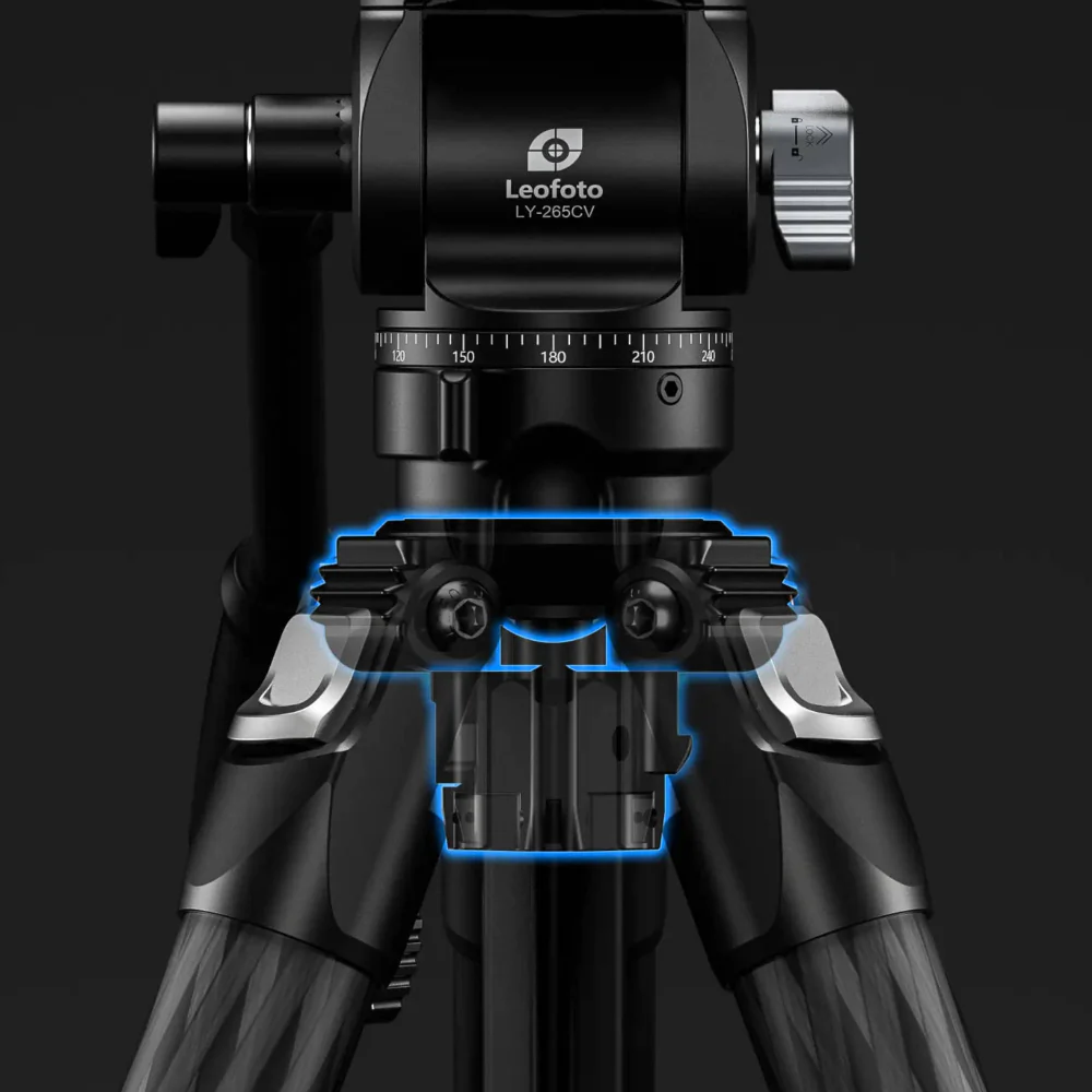 Leofoto LY-265CV Mr.Y Series Carbon Fibre Tripod with Inverted Ball Head + Video Head - Image 15