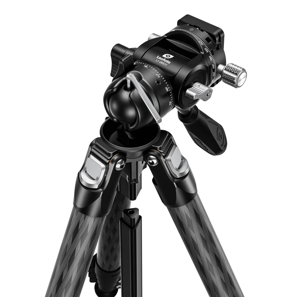Leofoto LY-265CV Mr.Y Series Carbon Fibre Tripod with Inverted Ball Head + Video Head - Image 2