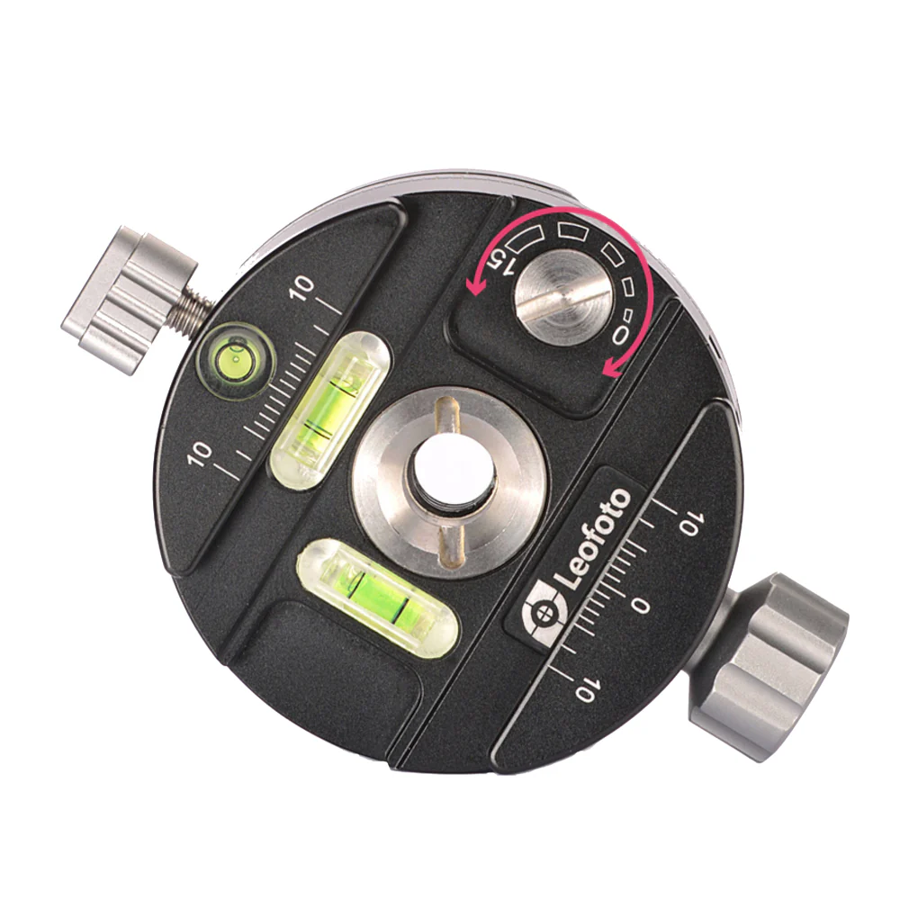 Leofoto PAN-02 15 Deg. Indexing Panning Clamp with QP-70N Plate - Image 2