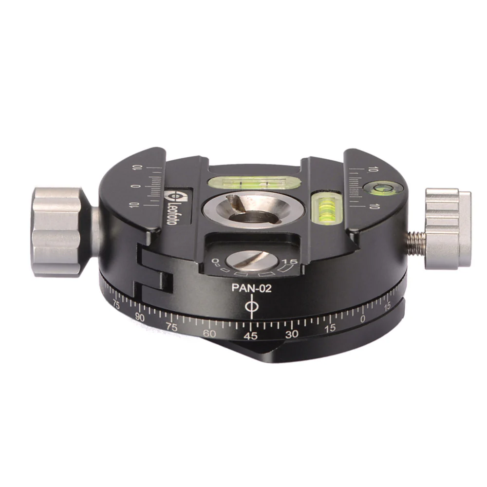 Leofoto PAN-02 15 Deg. Indexing Panning Clamp with QP-70N Plate - Image 5