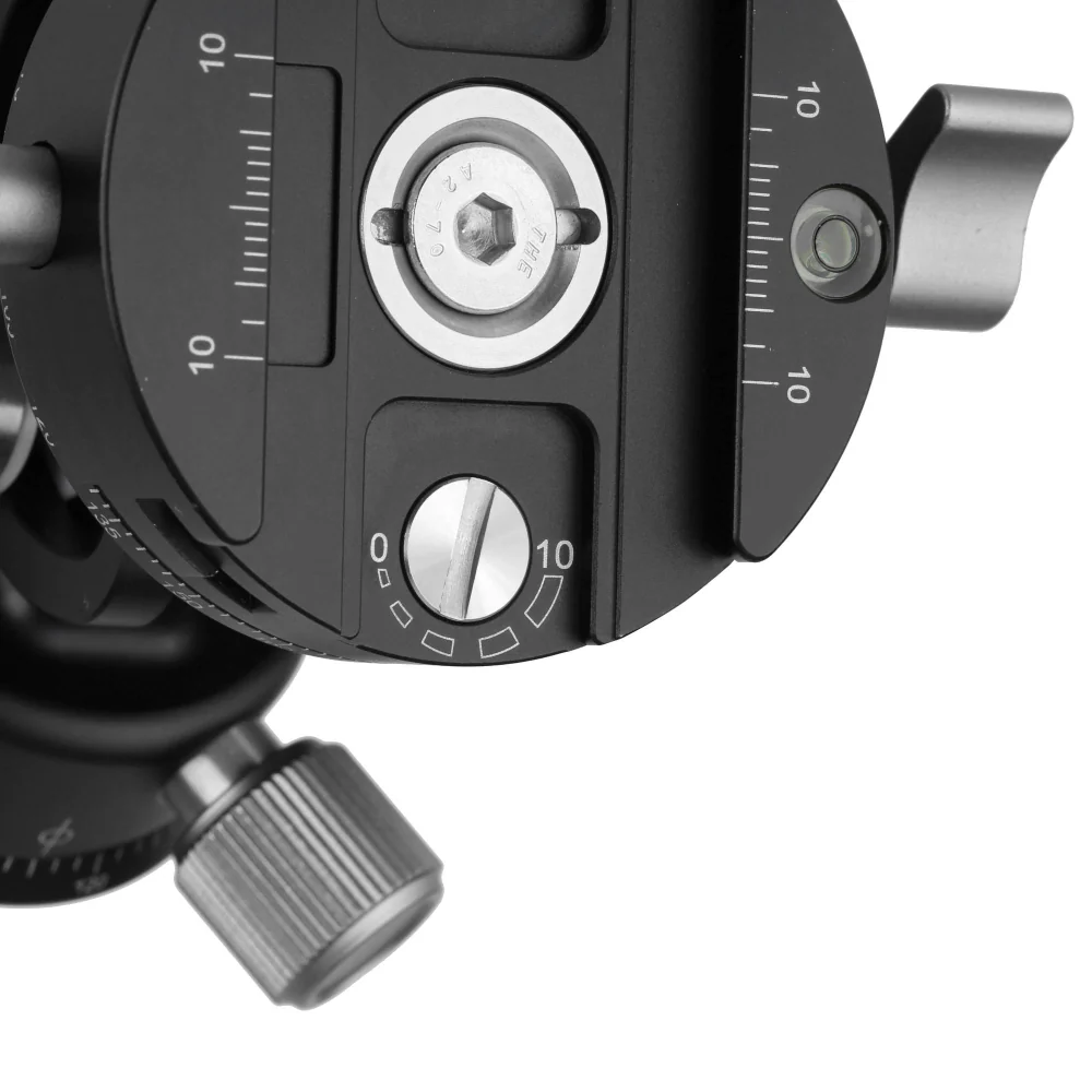 Leofoto VH-20 2-Way Monopod Head with Panning Clamp and BPL-50N Plate - Image 4