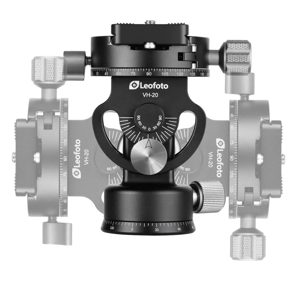 Leofoto VH-20 2-Way Monopod Head with Panning Clamp and BPL-50N Plate - Image 5