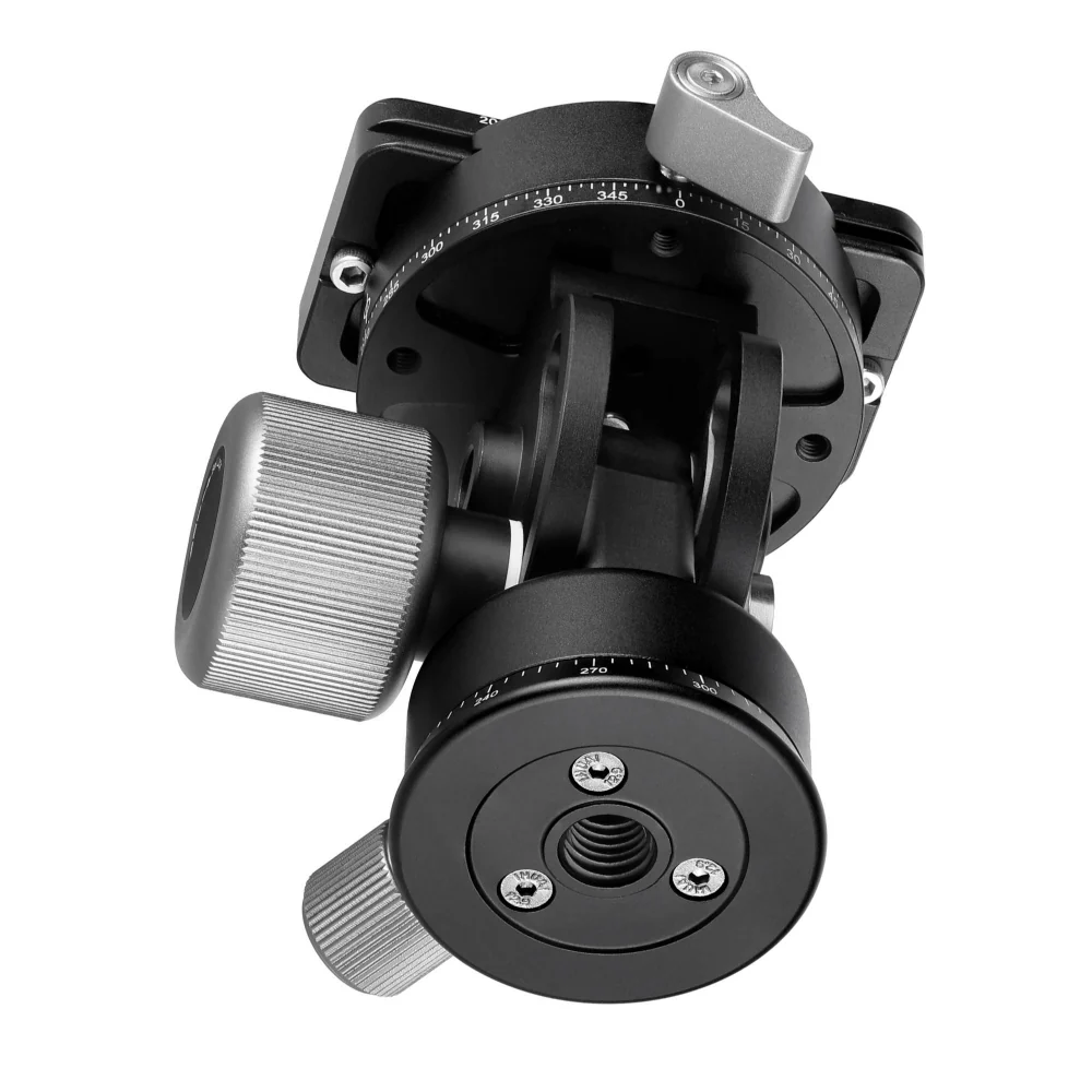 Leofoto VH-20 2-Way Monopod Head with Panning Clamp and BPL-50N Plate - Image 8