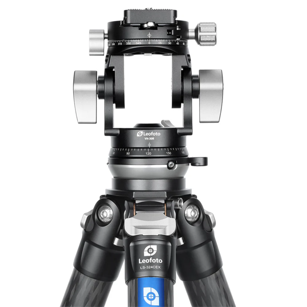 Leofoto VH-30R 2-Way Monopod Head with Panning Clamp and PU-100D Plate - Image 2