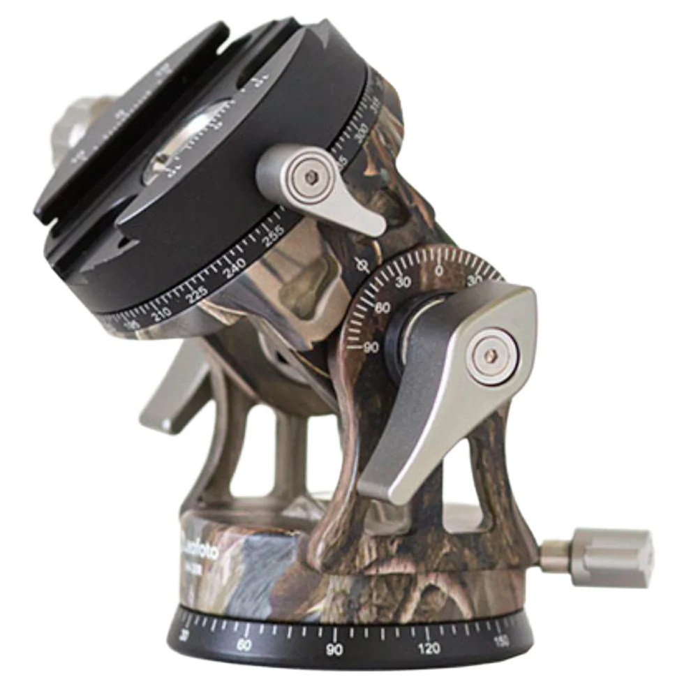 Leofoto VH-30R 2-Way Monopod Head with Panning Clamp and PU-100D Plate - Camouflage - Image 2