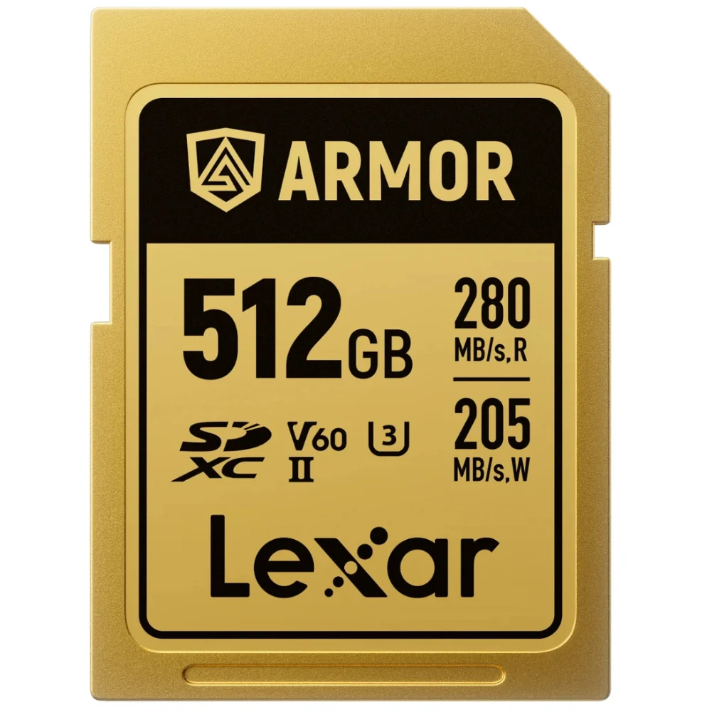 Lexar Armor Gold 512GB SDXC UHS-II 280MB/s Memory Card - V60