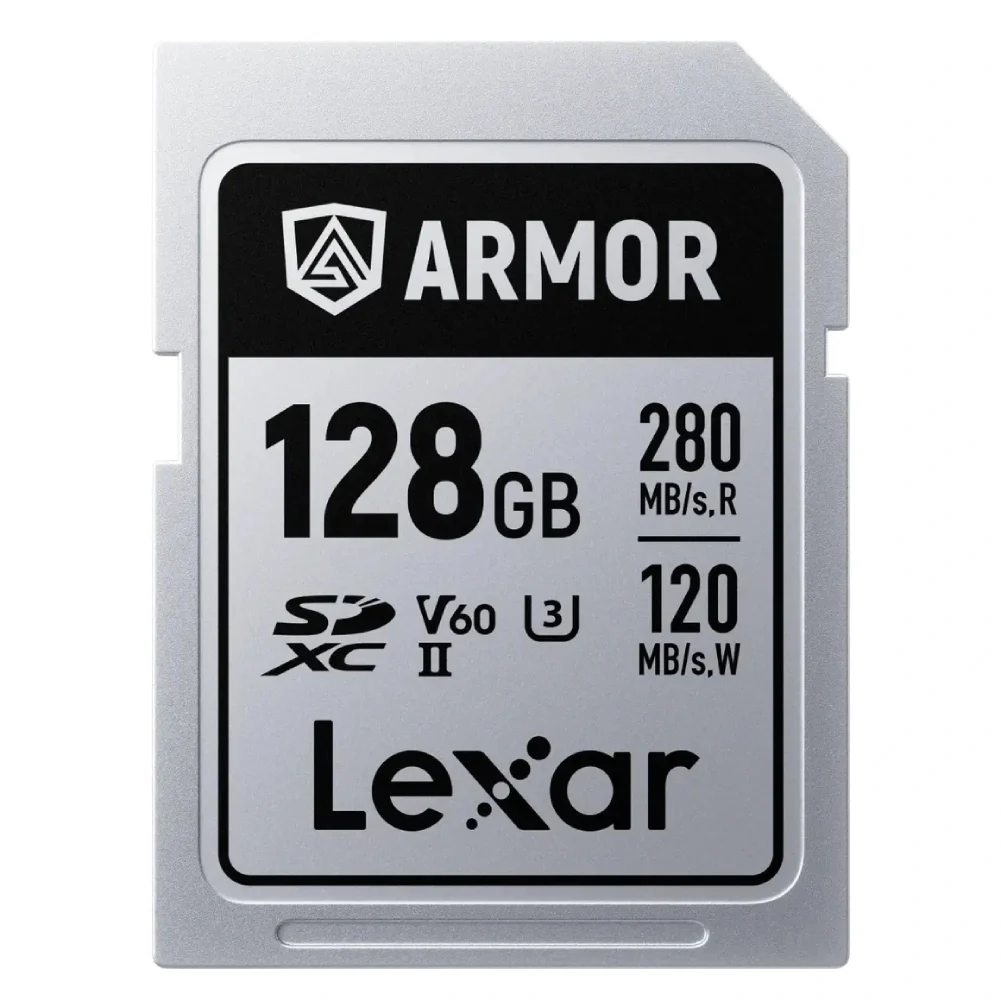 Lexar Armor Silver Pro 128GB SDXC UHS-II 280MB/s Memory Card - V60