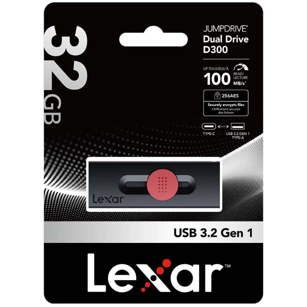 Lexar 128GB JumpDrive D300 USB 3.1 Type-C Flash Drive