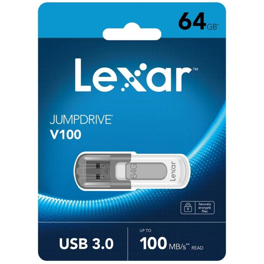 Lexar JumpDrive 64GB V100 USB 3.0 Flash Drive Capacity
