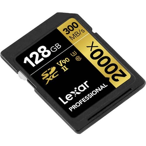 Lexar Professional Gold 128GB SDXC UHS-II 300MB/s Memory Card - V90 - Image 3