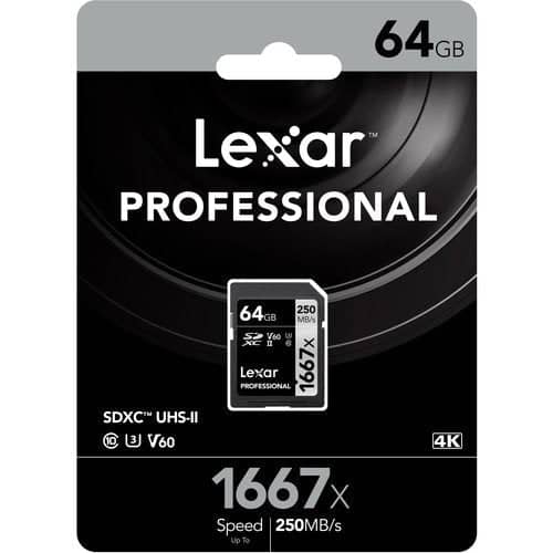Lexar Professional Silver 64GB SDXC UHS-II 250MB/s Memory Card - V60 - Image 3