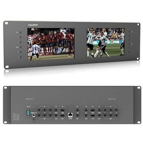 Lilliput Dual 7" 3U 3G-SDI Monitor Rackmount - Image 3
