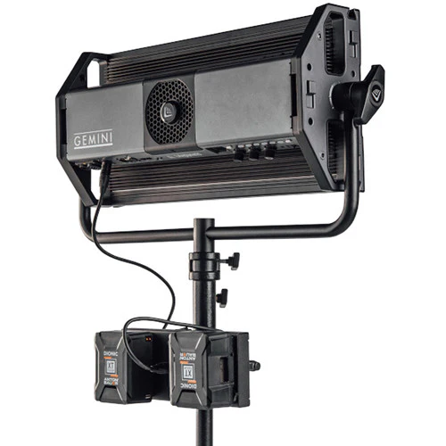Litepanels Bracket Gemini Gold Mount Dual Powers Gemini 2x1 or 1x1 with 2 Gold Mount 14.4V Batteries - Image 4