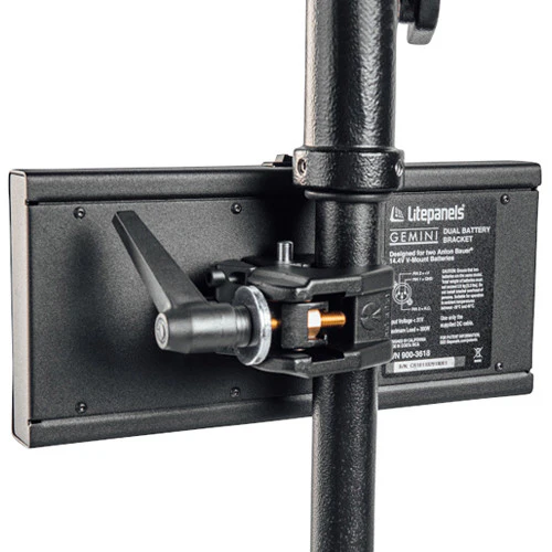 Litepanels Bracket Gemini Gold Mount Dual Powers Gemini 2x1 or 1x1 with 2 Gold Mount 14.4V Batteries - Image 6