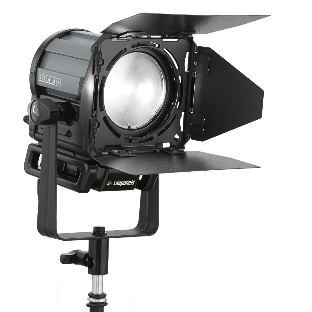 Litepanels Sola 4+ Daylight Fresnel Traveler Kit w/ Barndoor, stands, Trolley Case Litepanels